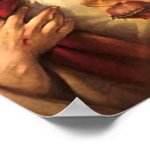 イエス様の祈りのハートの祈りのイメージ。 ポスター (角)