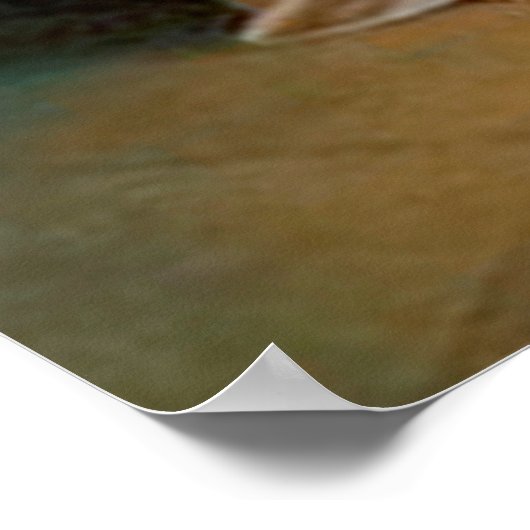 イエス様の祈りのハートの祈りのイメージ。 ポスター (角)