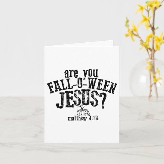 イエス様の秋か カード (黄色い花)