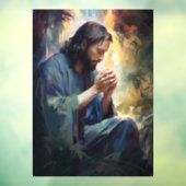 イエス様の笑顔の窓が閉まっている ウィンドウサイン (シート3)