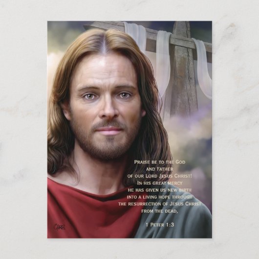 イエス様の絵画復活ポストカードの復活 シーズンポストカード (正面)