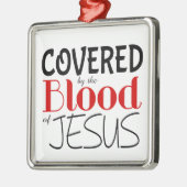 イエス様の血で覆われたクリスチャンオーナメント メタルオーナメント (左)