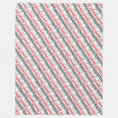 イエス様の血で覆われたクリスチャン祈りの言葉 フリースブランケット (正面)