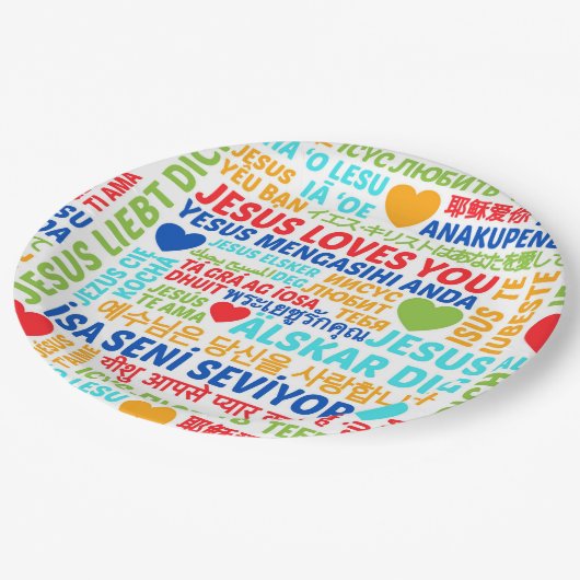 イエス様はあなたを愛する ペーパープレート (アングル)