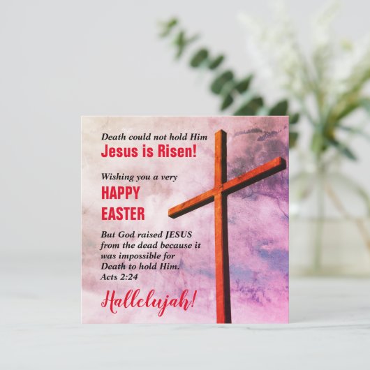 イエス様はキリスト教の十字架の復活祭で復活した シーズンカード (スタンド正面)