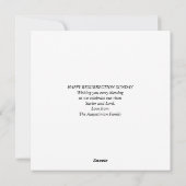 イエス様はキリスト教の十字架の復活祭で復活した シーズンカード (裏面)