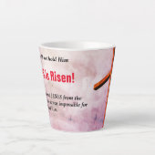 イエス様はキリスト教の復活祭の十字架を復活させた カフェラテマグ (正面)