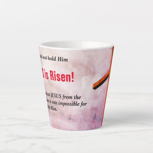 イエス様はキリスト教の復活祭の十字架を復活させた カフェラテマグ (正面)