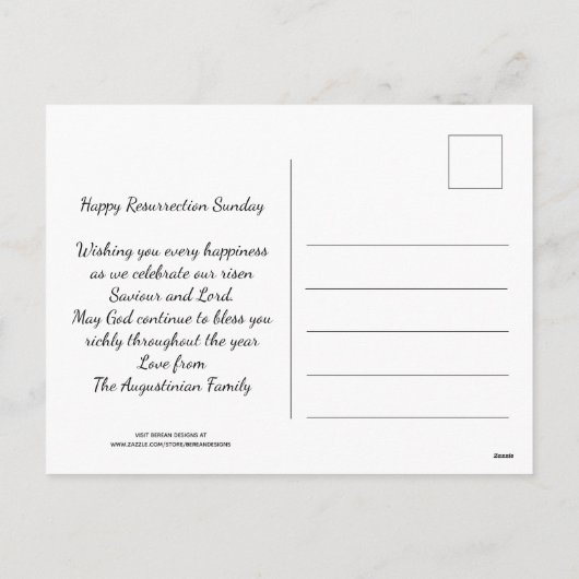 イエス様はキリスト教の復活祭を復活させた シーズンポストカード (裏面)