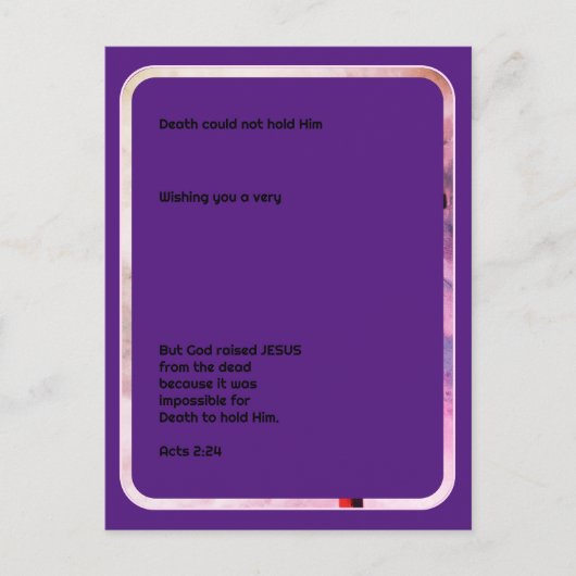 イエス様はキリスト教の復活祭を復活させた シーズンポストカード (正面)