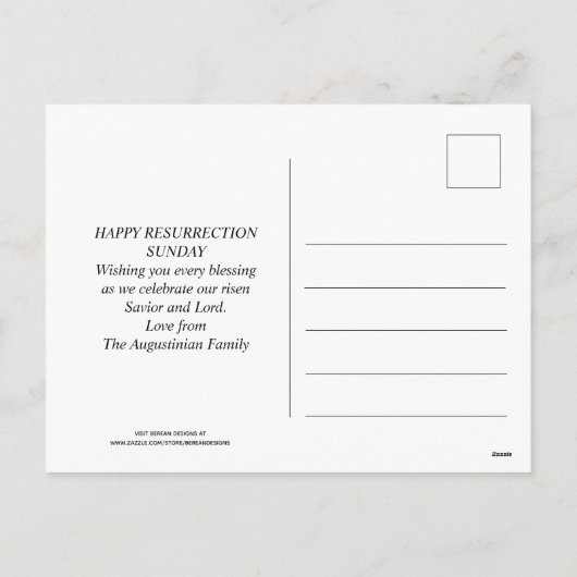 イエス様はキリスト教の復活祭を復活させた シーズンポストカード (裏面)