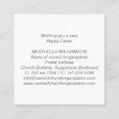 イエス様はキリスト教の復活祭を復活させた スクエア名刺 (裏面)