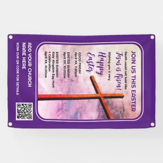 イエス様はキリスト教の復活祭を復活させた 横断幕 (横)