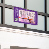 イエス様はキリスト教の復活祭を復活させた 横断幕 (ビルの外側)