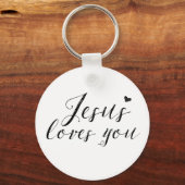 イエス様はキーチェーンのロゴを愛している キーホルダー (正面)
