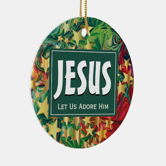 イエス様はクリスマスを愛してあげよう セラミックオーナメント (右)