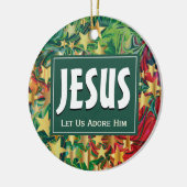 イエス様はクリスマスを愛してあげよう セラミックオーナメント (左)