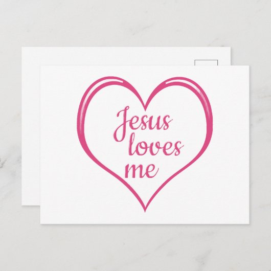 イエス様はハートで私を愛している ポストカード (正面/裏面)