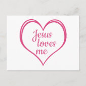 イエス様はハートで私を愛している ポストカード (正面)