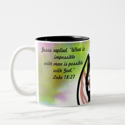 イエス様は不可能である ツートーンマグカップ (左)