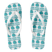イエス様は信仰に基づく引用文を全面的に愛ユニセックスす ビーチサンダル (フットベッド)
