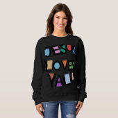 イエス様は全てのピンクの信仰を愛する女性女の子キ スウェットシャツ (正面フル)