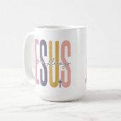 イエス様は常に救ってくださいます コーヒーマグカップ (正面左)