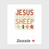 イエス様は彼の羊のキリスト教のレインボーLgbを愛している シール (シート)