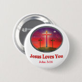 イエス様は愛されている 缶バッジ (正面&裏面)