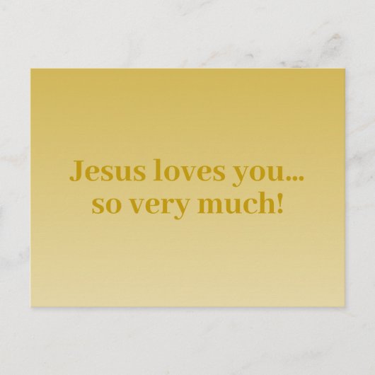 イエス様は愛してるのだからハガキよ! ポストカード (正面)