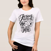 イエス様は救う トライブレンドTシャツ (正面)