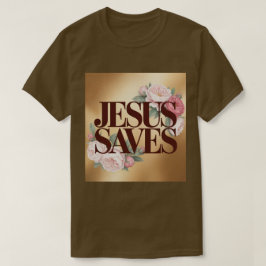 イエス様は救う ブレンドブラウンTシャツ Tシャツ