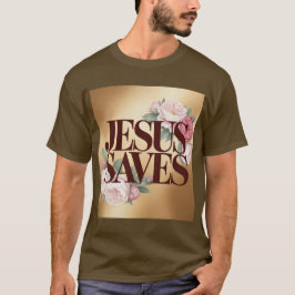 イエス様は救う ブレンドブラウンTシャツ Tシャツ