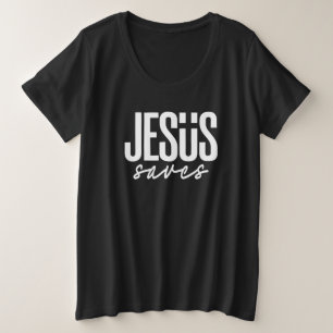 イエス様は救う プラスサイズTシャツ