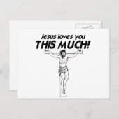 イエス様は皆さんを愛し続ける – .png ポストカード (正面/裏面)