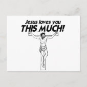 イエス様は皆さんを愛し続ける – .png ポストカード (正面)