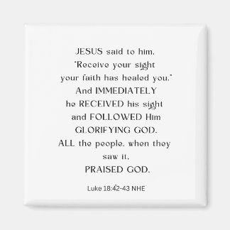 イエス様は目の磁石を受け取る マグネット