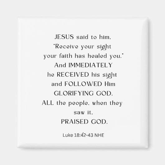 イエス様は目の磁石を受け取る マグネット (正面)