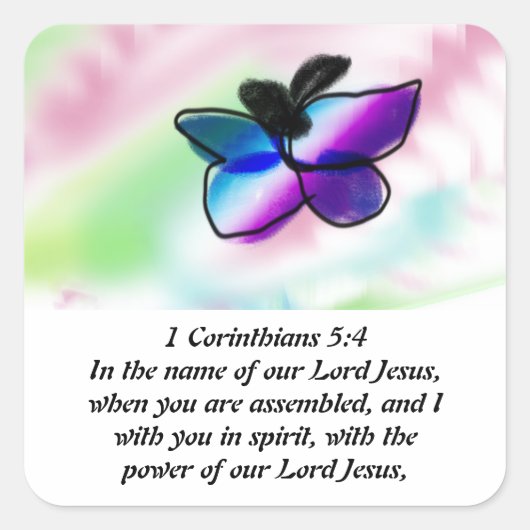 イエス様は私たちと一緒に スクエアシール (正面)