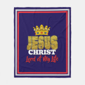 イエス様は私の人生の主であるクリスチャンである フリースブランケット (正面)