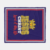 イエス様は私の人生の主であるクリスチャンである フリースブランケット (正面(横))