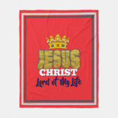 イエス様は私の人生の主であるクリスチャンである フリースブランケット (正面)