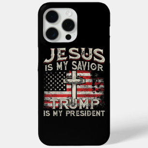 イエス様は私の救世主 トランプは私の大統領 アメリカ iPhone 15 PRO MAXケース