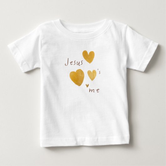イエス様は私をベビーTシャツが大好きモダン ベビーTシャツ (正面)