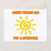 イエス様は私を太陽の光に ポストカード (正面)