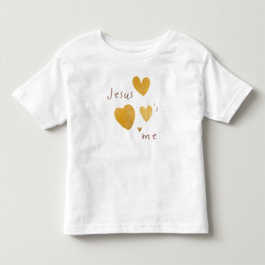 イエス様は私を愛してくれていモダンる トドラーTシャツ (正面)