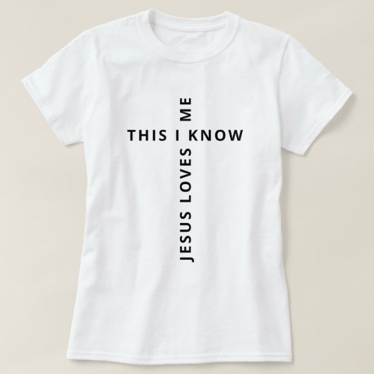 イエス様は私を白く愛している Tシャツ (デザイン正面)