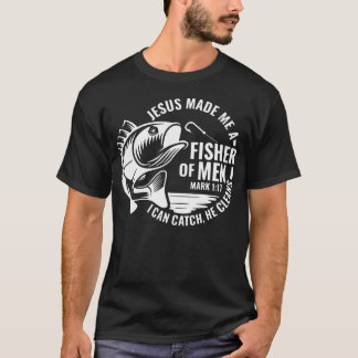 イエス様は私を釣り人になさった 釣り好きの男性のためのクリスチャングッズB Tシャツ