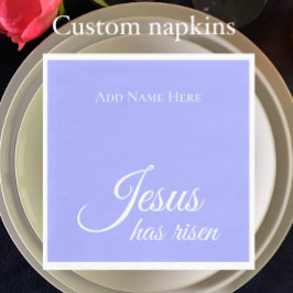 イエス様は紫のカスタムキリスト教の復活祭を復活させた スタンダードランチョンナプキン