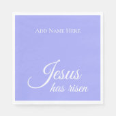 イエス様は紫のカスタムキリスト教の復活祭を復活させた スタンダードランチョンナプキン (正面)